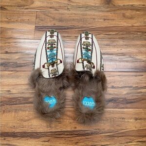 Gucci Men’s Princetown 100 Canvas Flats